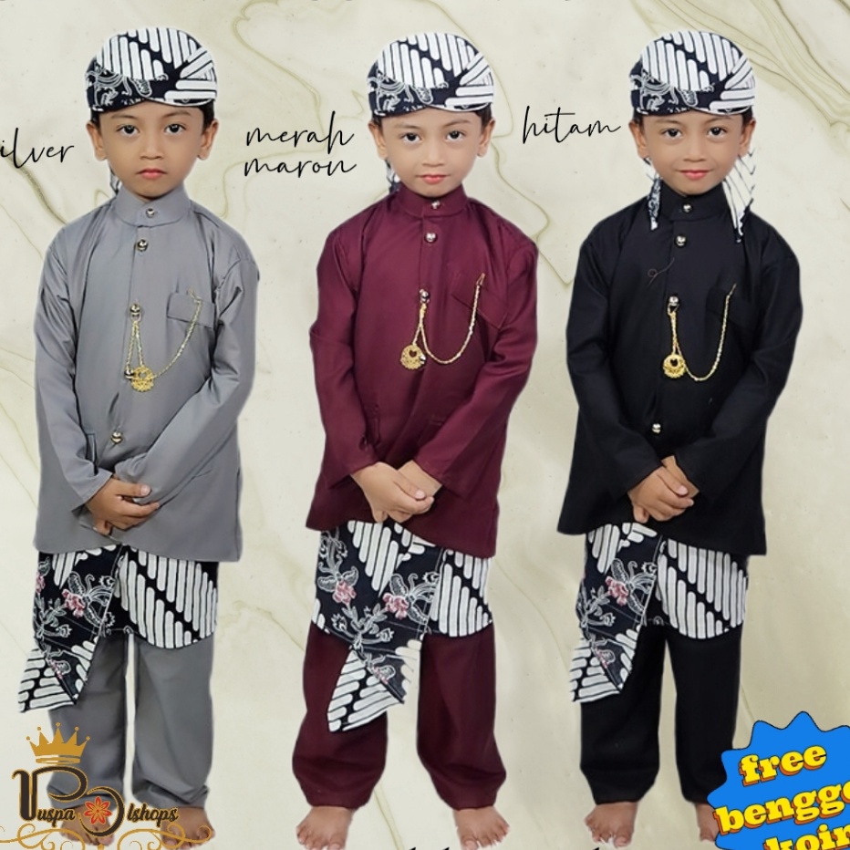 New Basofi anak laki laki baju adat jawa anak