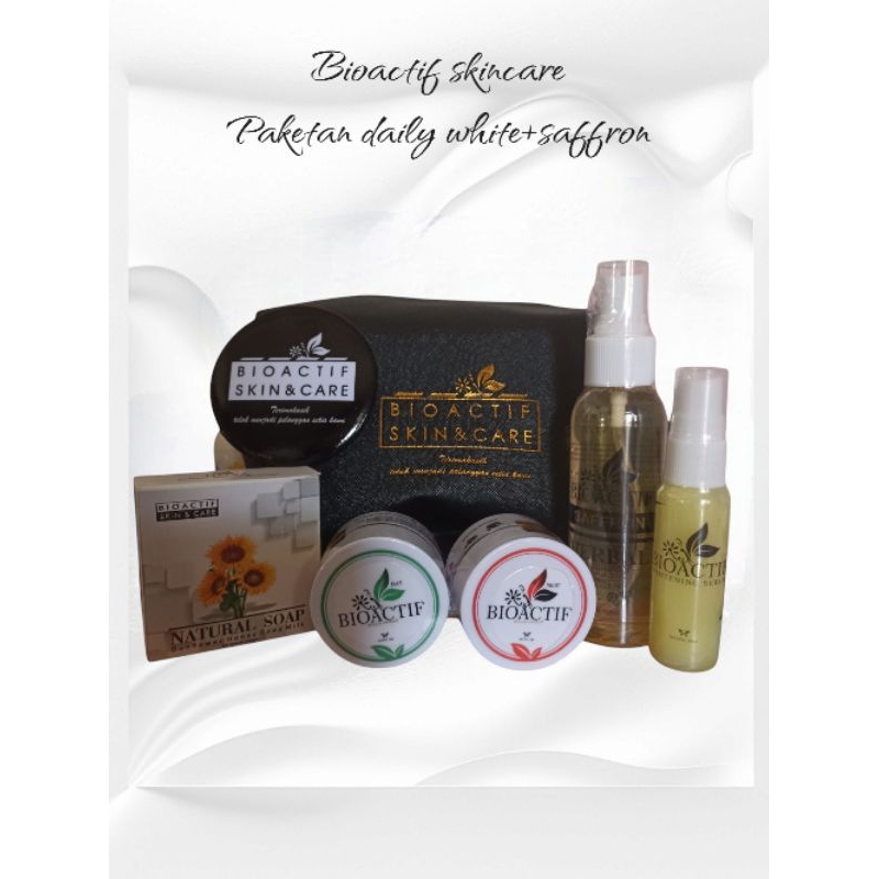 Nova Paketan daily white+ saffron BIOACTIF SKINCARE/Pemutih wajah/ Nova paket daily/Nova skincare or