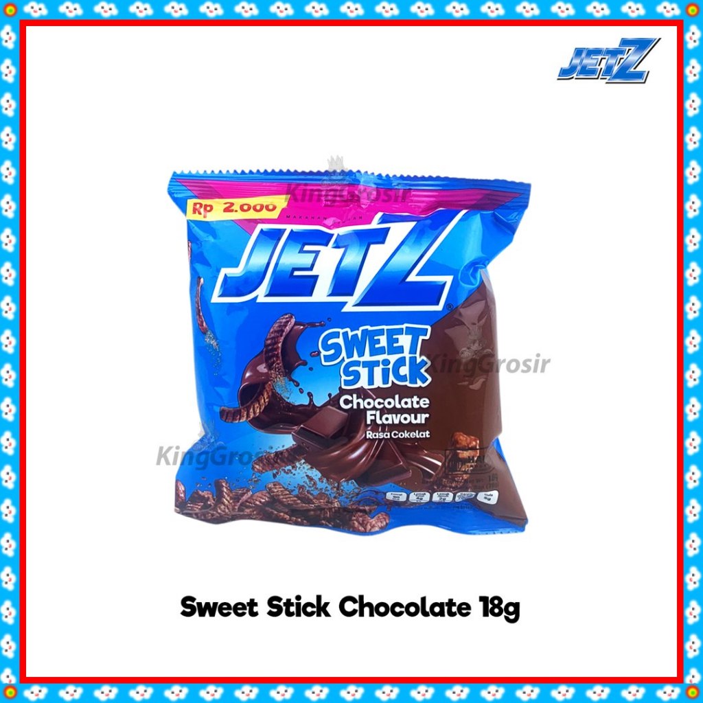 

JETZ Sweet Stick ECER 1 pcs 18gr Cemilan Stik Rasa Cokelat
