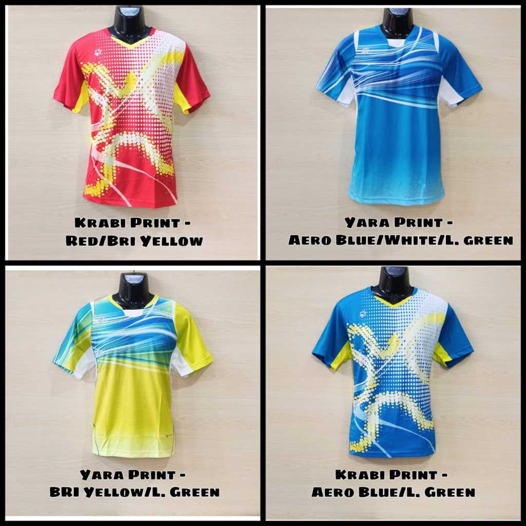 Kaos Olahraga Jersey Dick wolves Yara Print, Krabi Print/ Atasan Olah Raga