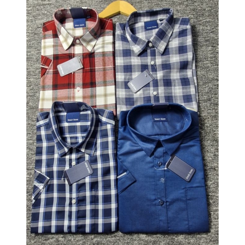 Kemeja Pria Stanley Adam ori formal kantor lengan pendek