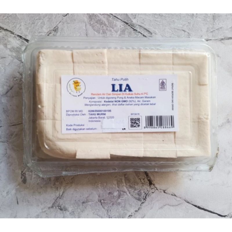 

TAHU PUTIH LIA TAHU HOMEMADE BUATAN PABRIK NO GMO