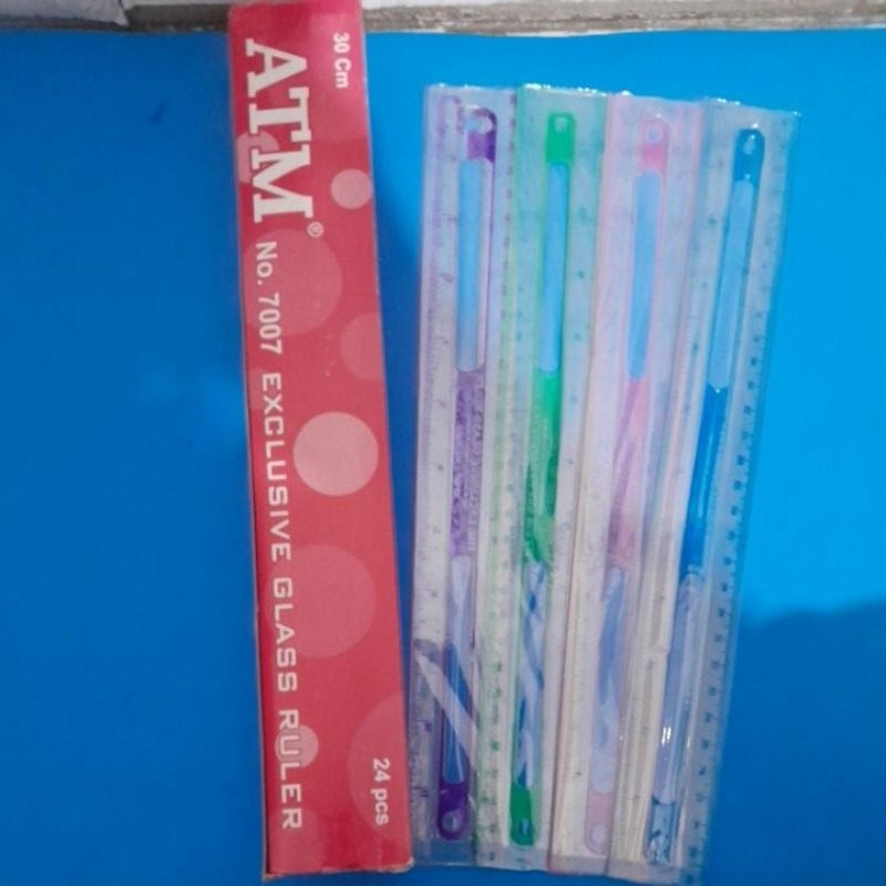 

Penggaris 30cm merk ATM (1 box isi 24psc)