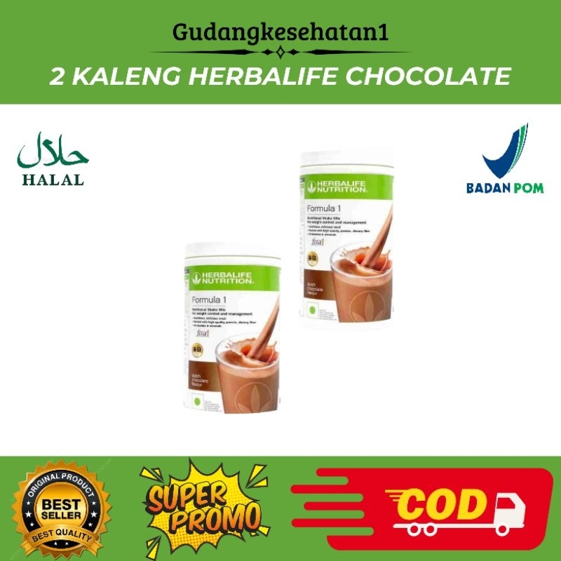 

[ PROMO ] - DAPAT 2 KALENG - HERBALIFE SHAKE - RASA COKLAT - ORIGINAL BPOM.