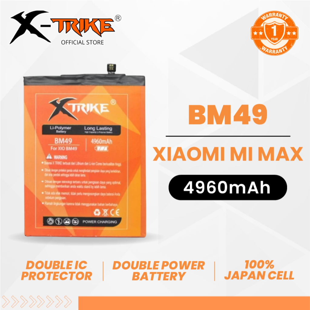 XTRIKE Baterai Xiaomi Mi Max BM49 Double Power