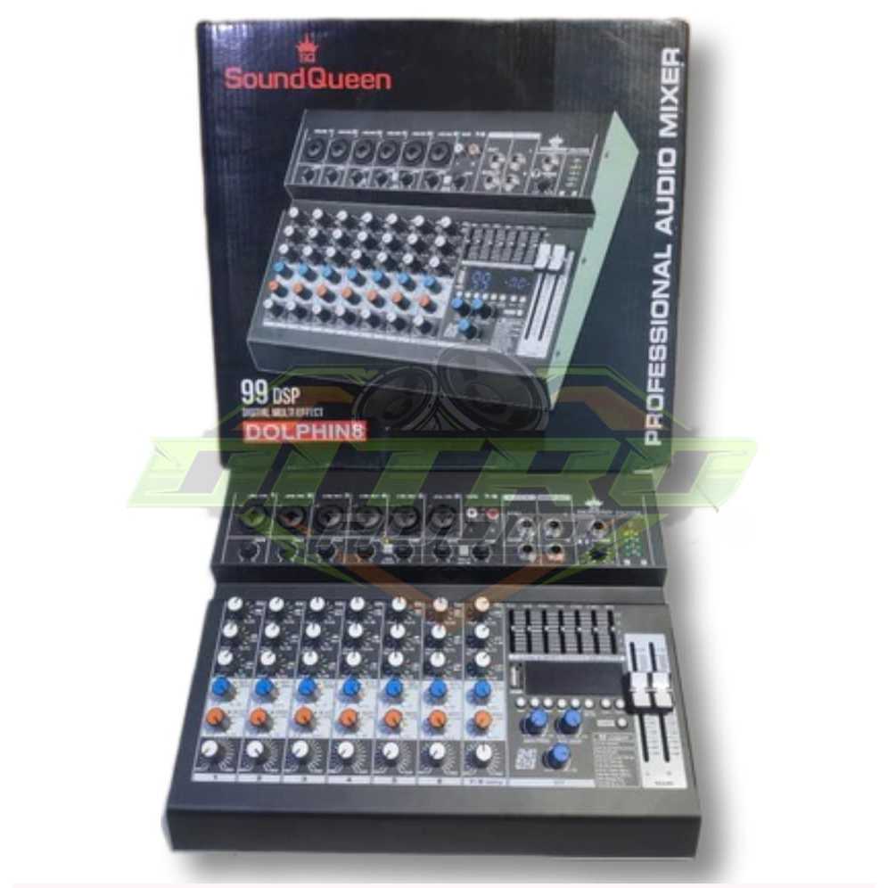 MIXER SOUNDQUEEN DOLPHIN 8 CHANNEL / Mixer SOUNDQUEEN VENOM 8 COM MIXER 8 CHANNEL