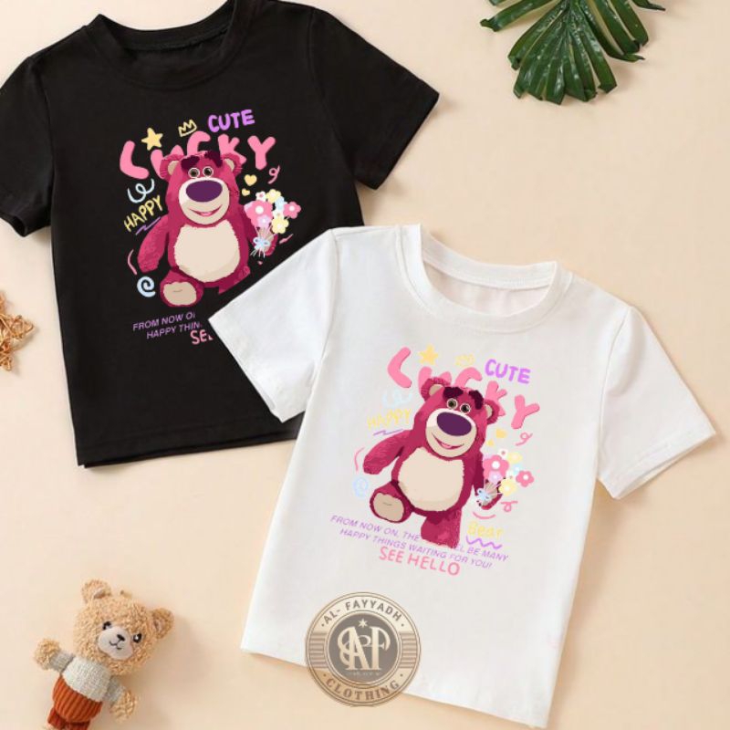 BAJU KAOS T-SHIRT ANAK PEREMPUAN USIA 2-10 TAHUN GAMBAR KARTUN TOY STORY LOSTO BEAR