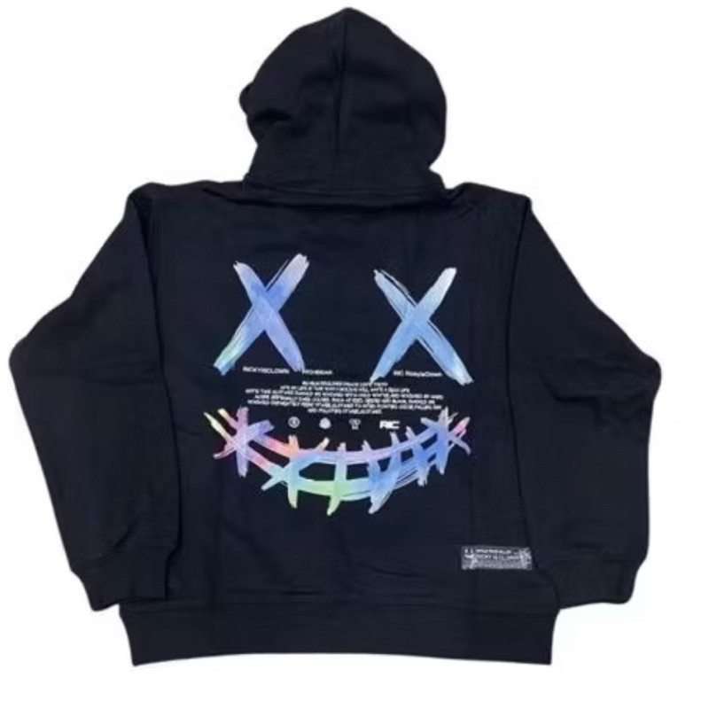 Ricky Is Clown Laser Smiley Hoodie Black Original