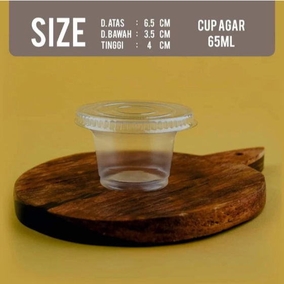 50set Cup 65ml + Tutup / Cup puding / cup jelly / Cup Es krim 55ml/65ml