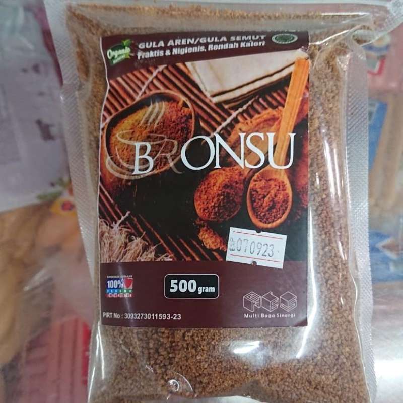 

Gula Merah Aren Organik BRONSU Brown Sugar Palm Sugar 500 gr