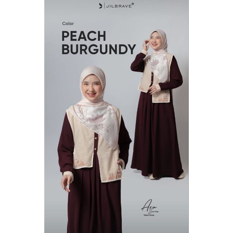 JILBRAVE Talea Dress Gamis Raya Lebaran Best Seller Set Vest Feminime Bordir