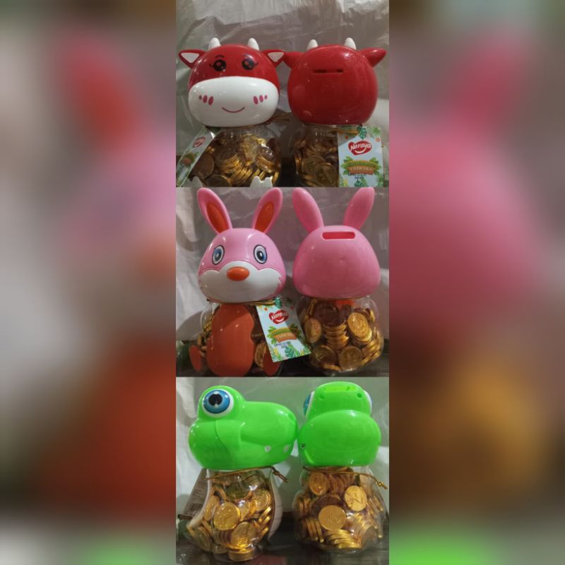 Naraya coklat celengan boneka