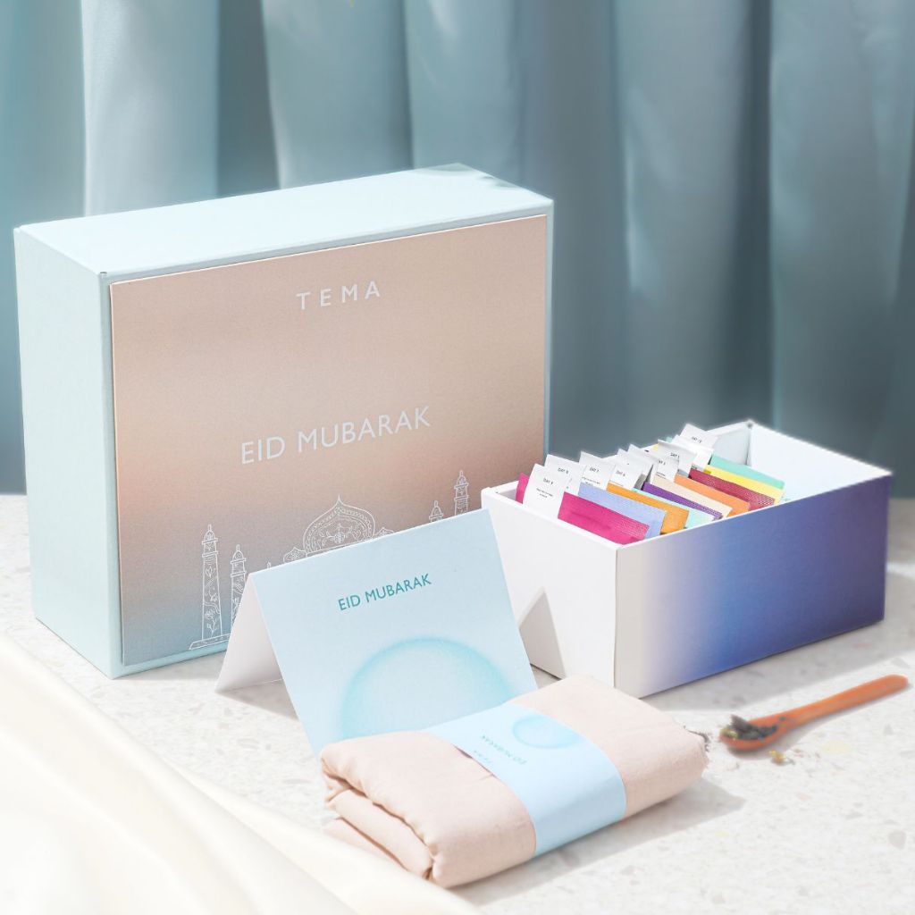 TEMA Tea LAYLA - Lebaran / Idul Fitri Gift Hampers - 10 Tea Bags Collection, Hijab, Eid Mubarak Box