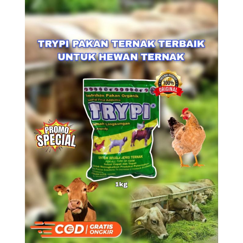 (COD TRYPI) Suplemen Nutrisi Organik terbaik untuk segala jenis hewan 100% Asli