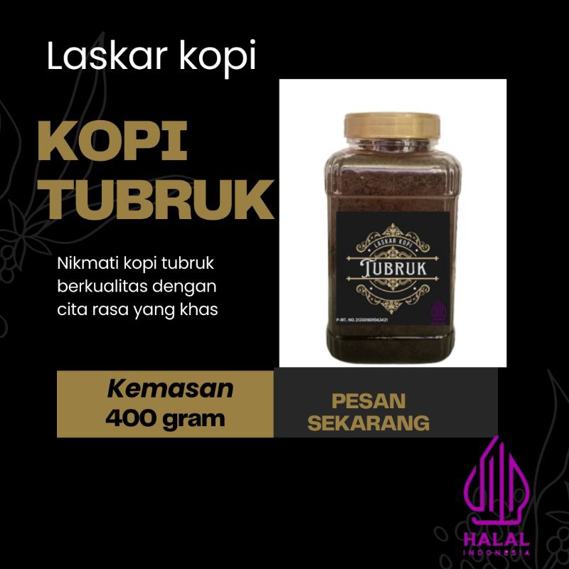 

KOPI BUBUK TUBRUK ISI 400 GR SEPESIA GILING HALUS KEMASAN TOPLES
