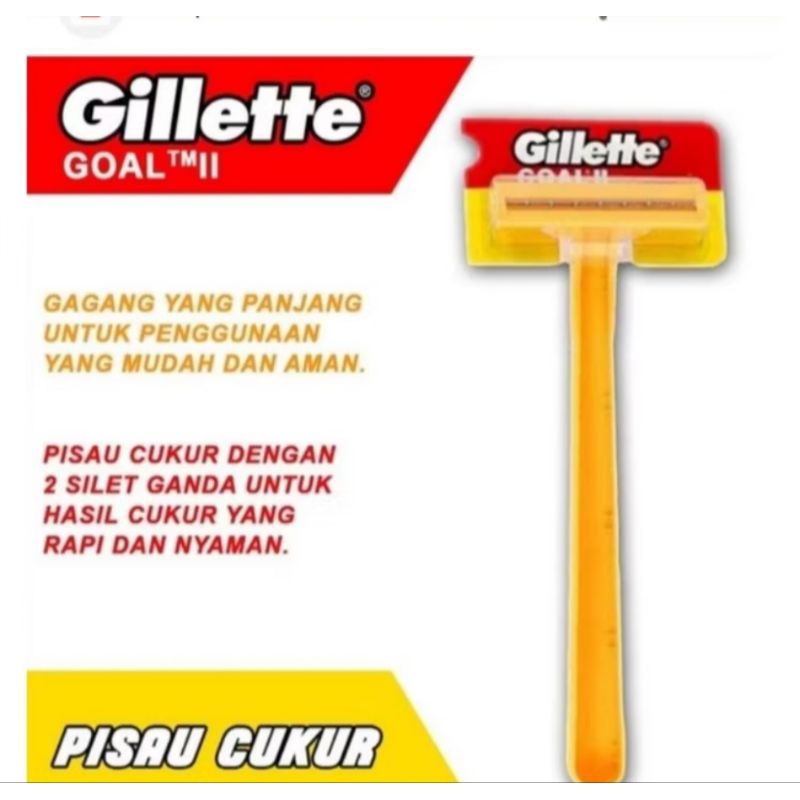PISAU CUKUR GILETTE GOAL II KUNING  ORI HARGA PER PCS