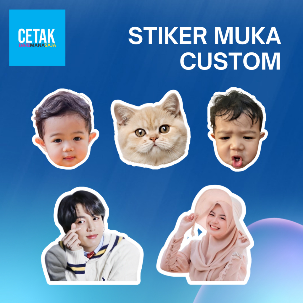 

Stiker Muka Custom Gambar Anti Air Stiker Wajah Waterproof Suka Suka