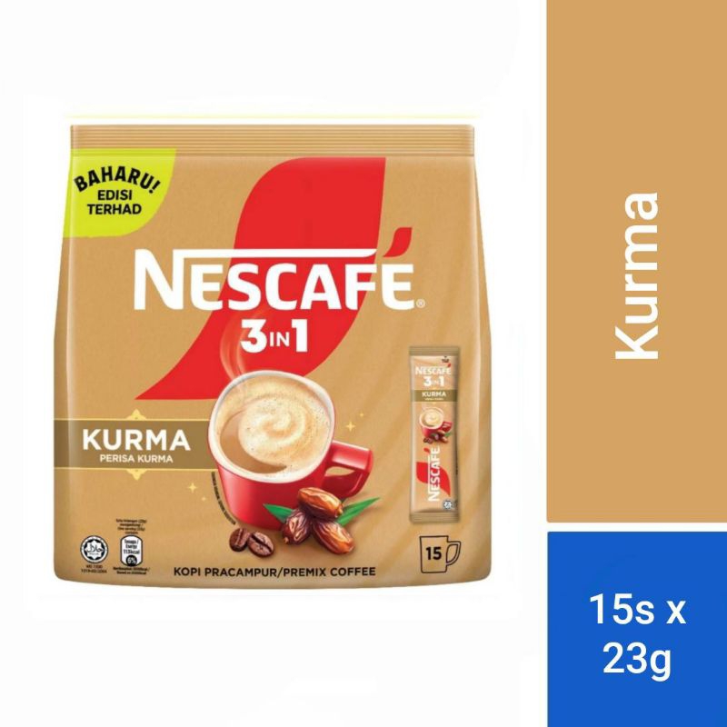 

NESCAFE Special Edition 3in1 Kurma Kopi Instan Malaysiaa (23g x 15 stik)