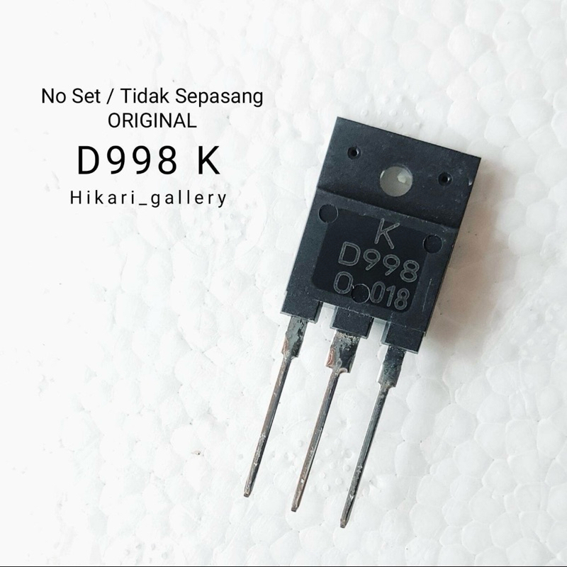 Transistor D998 K / NPN Transistor 2S D998 No set tidak sepasang ORIGINAL D 998