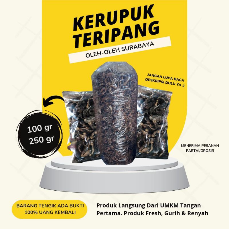 

Kerupuk Tripang Blonyo Timun Laut 250 gram Khas Kenjeran Surabaya
