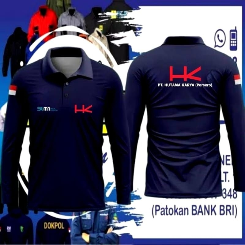 Kaos PT Hutama karya baju PT Hutama karya seragam PT Hutama karya baju kerja PT Hutama karya kaos ke