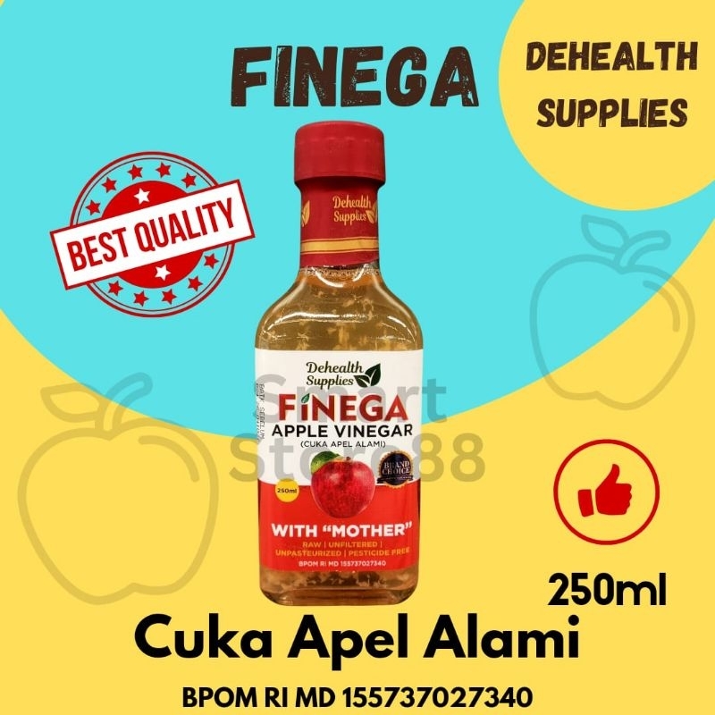 

FINEGA CUKA APEL ALAMI 250ML VINEGA APPLE VINEGAR