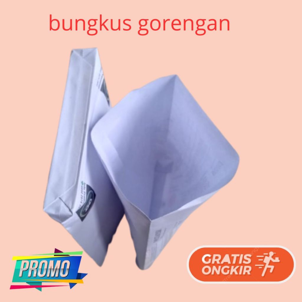 Bungkus gorengan kertas murah 100 pcs bungkus gorengan custom bungkus gorengan kertas kekinian