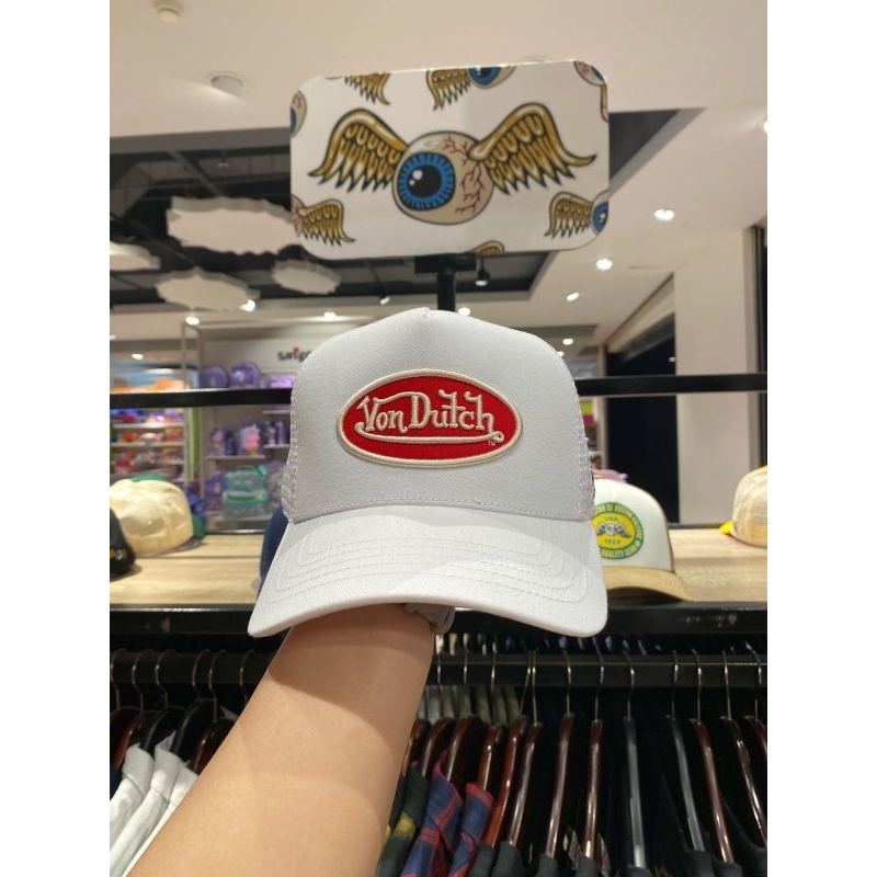 New Arrival - Vondutch Cap Men - Von Dutch Topi Pria - Original White