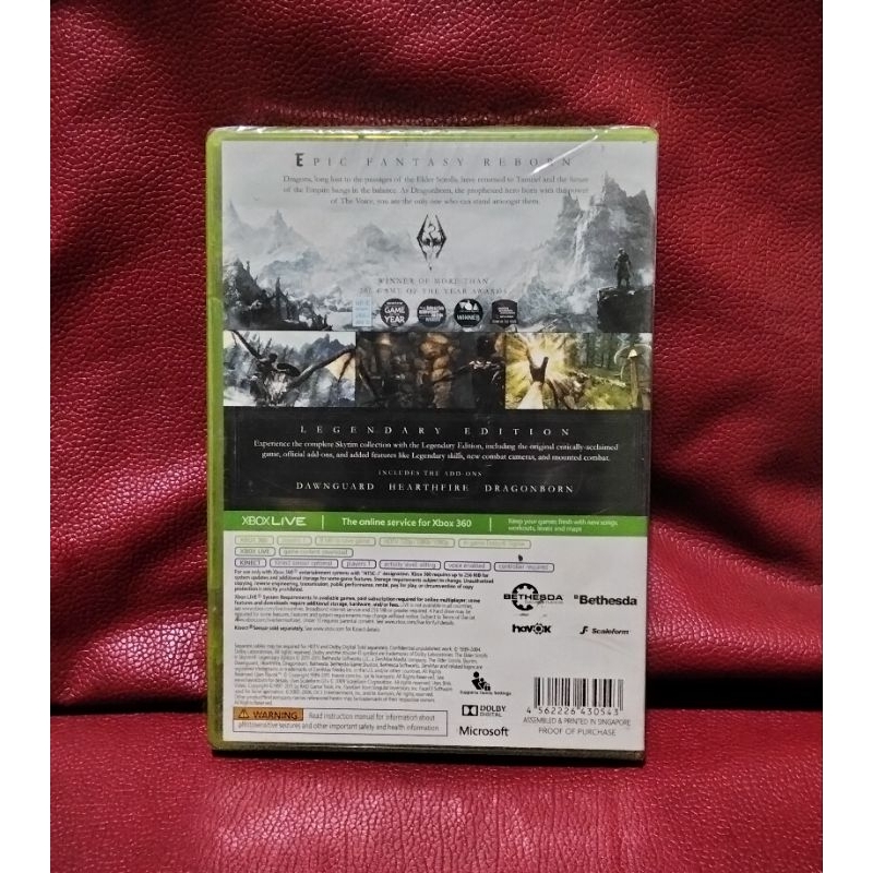 Kaset Game XBOX 360 original - Skyrim - Legendary edition
