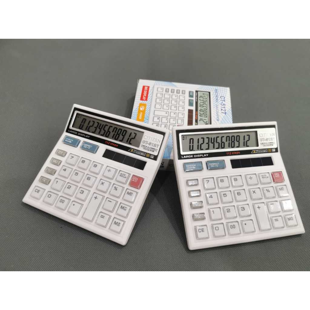 

[1PCS] Kalkulator CT-512T Putih 12digit bisa check dan correct