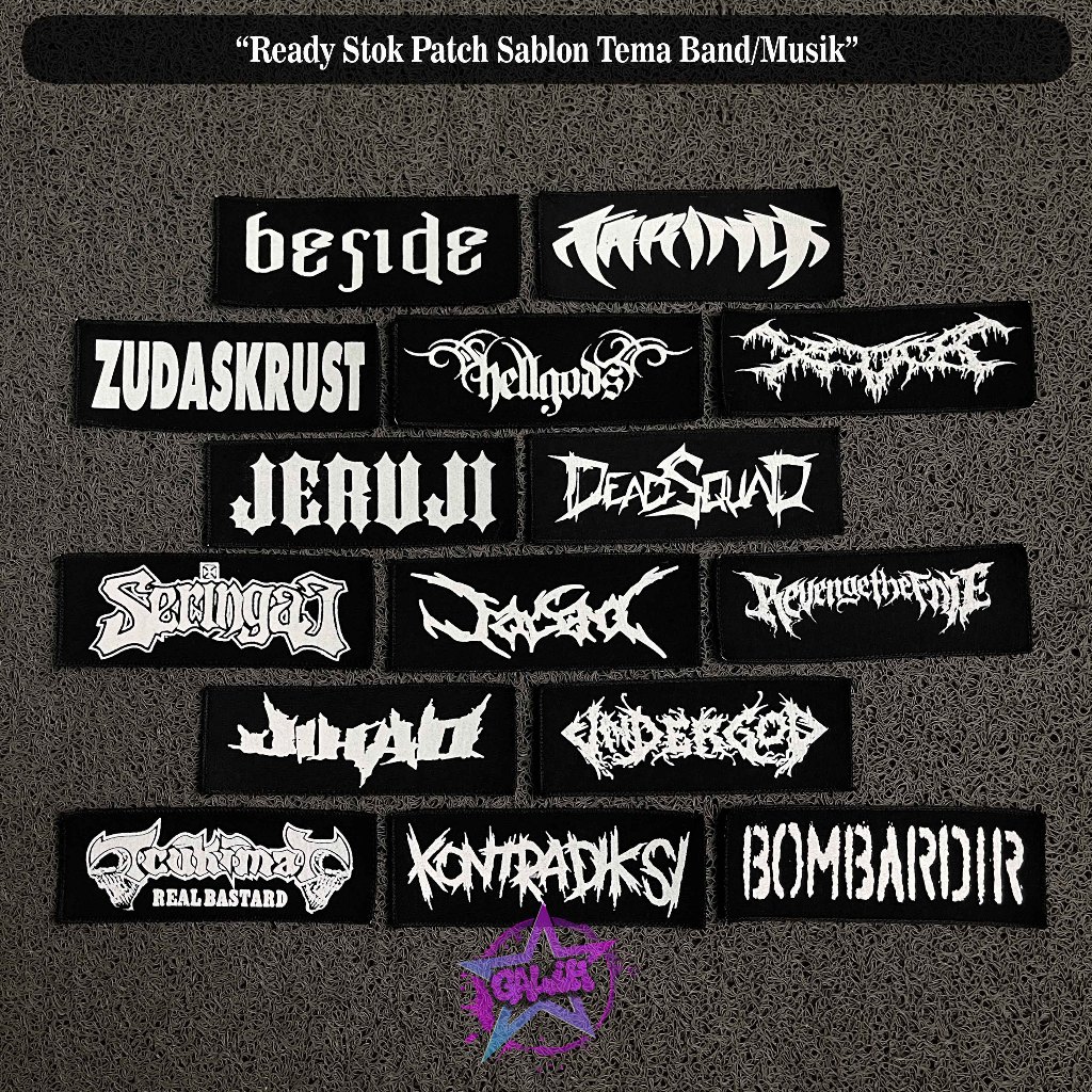 PATCH SABLON, EMBLEM SABLON, PATCH BAND, EMBLEM BAND, PATCH PUNK, EMBLEM PUNK , PATCH KECIL BAND MET
