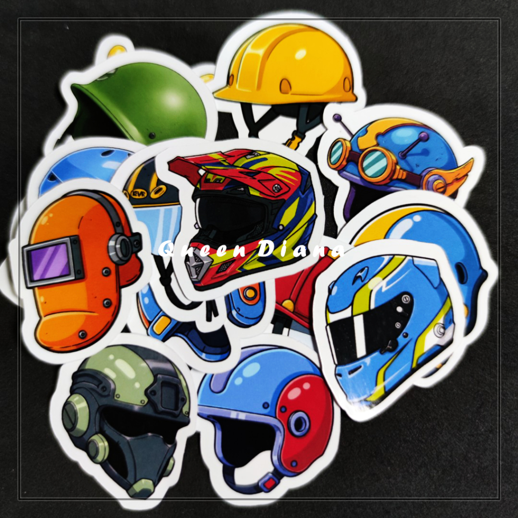 

stiker helm isi 20 pcs stiker unik gambar stiker helem full color unik