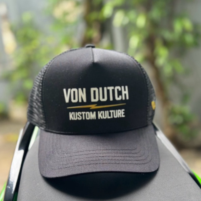 VONDUTCH topi trucker hitam NEW ORIGINAL 100%