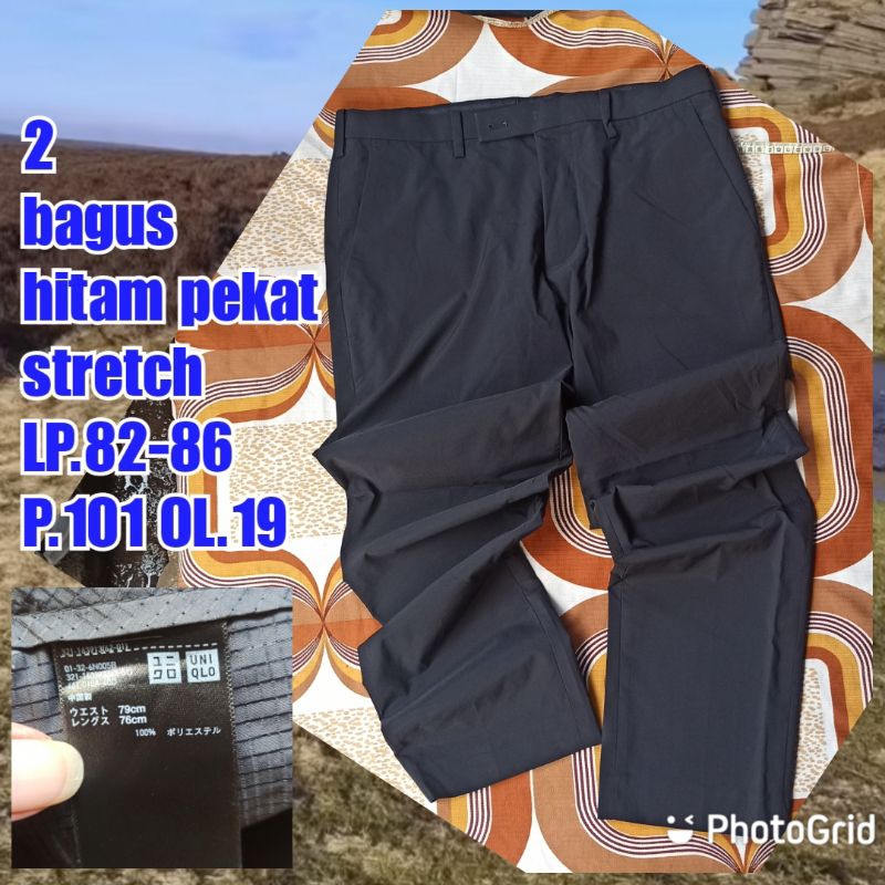 celana work kerja casual formal hitam uniqlo 2