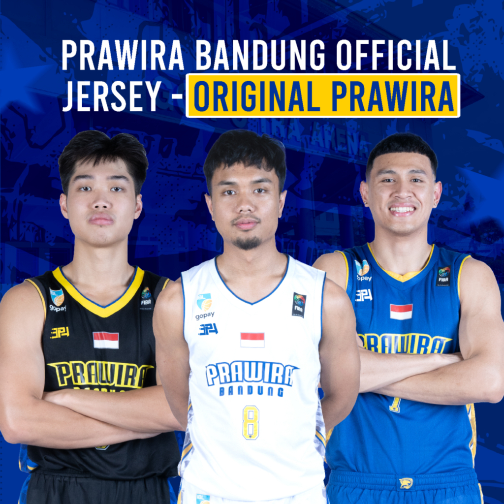 PRAWIRA BANDUNG OFFICIAL JERSEY - ORIGINAL PRAWIRA IBL Threepoint Jersey Basket