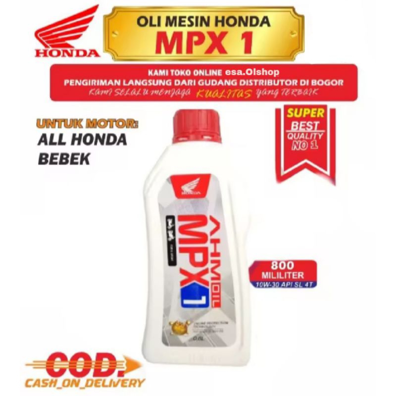 Oli Mpx1 800ml OLI AHM HONDA Oli motor bebek