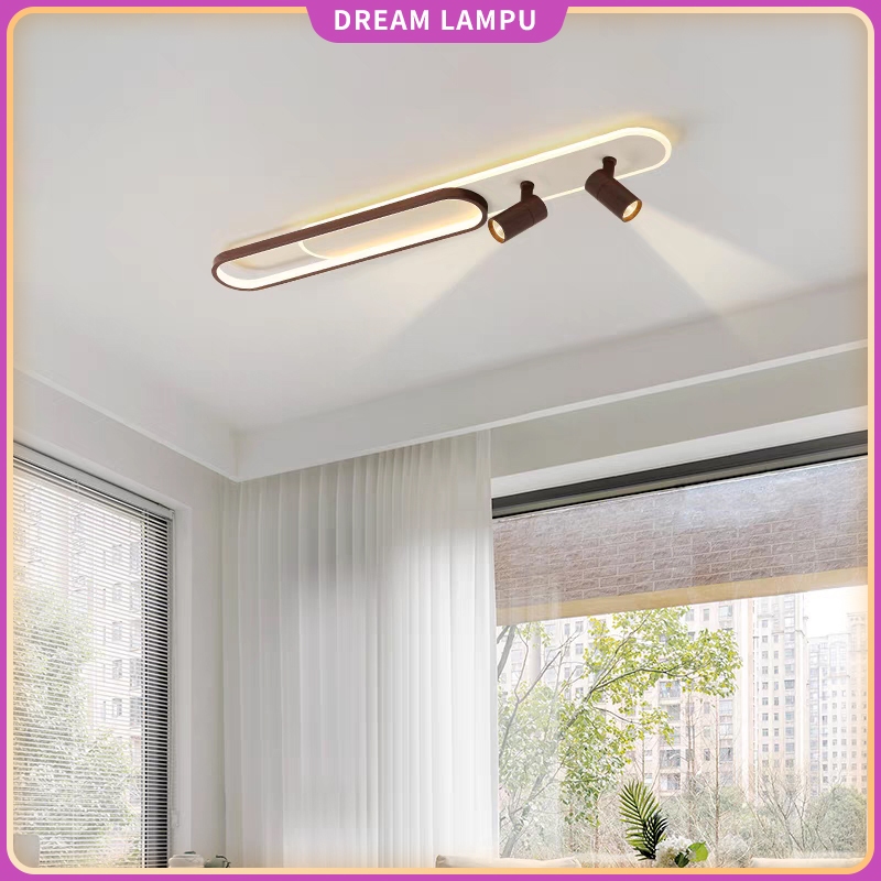 (Remote) Lampu Plafon strip panjang Lampu plafon teras LED balkon/lampu plafon kamar tidur 3 warna