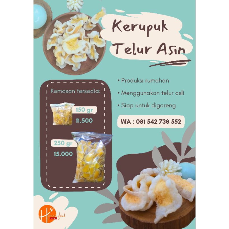 

Kerupuk Telur Asin asli home industry