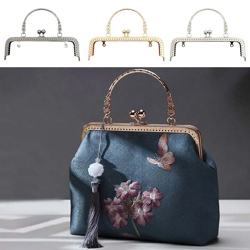 20cm Frame Behel Tas Rajut Gagang Tas Rajut Pegangan Tas Handle Handle Tas Besi Behel Tas Manik Pega