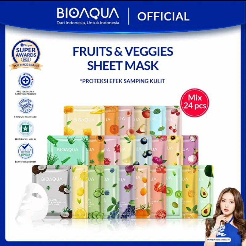 BIOAQUA ESSENCE MASK# MASKER BIOAQUA# MASKER SHET BIOAQUA