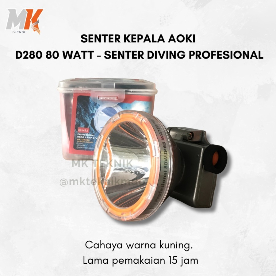 SENTER KEPALA AOKI 80 WATT / SENTER KEPALA DIVING