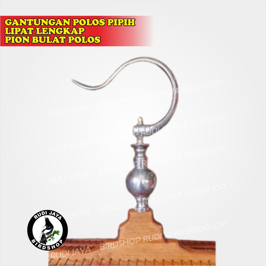 GANTUNGAN POLOS PIPIH LIPAT LENGKAP PION BULAT POLOS UNTUK CANTOLAN SANGKAR KOTAK BURUNG KACER KENAR