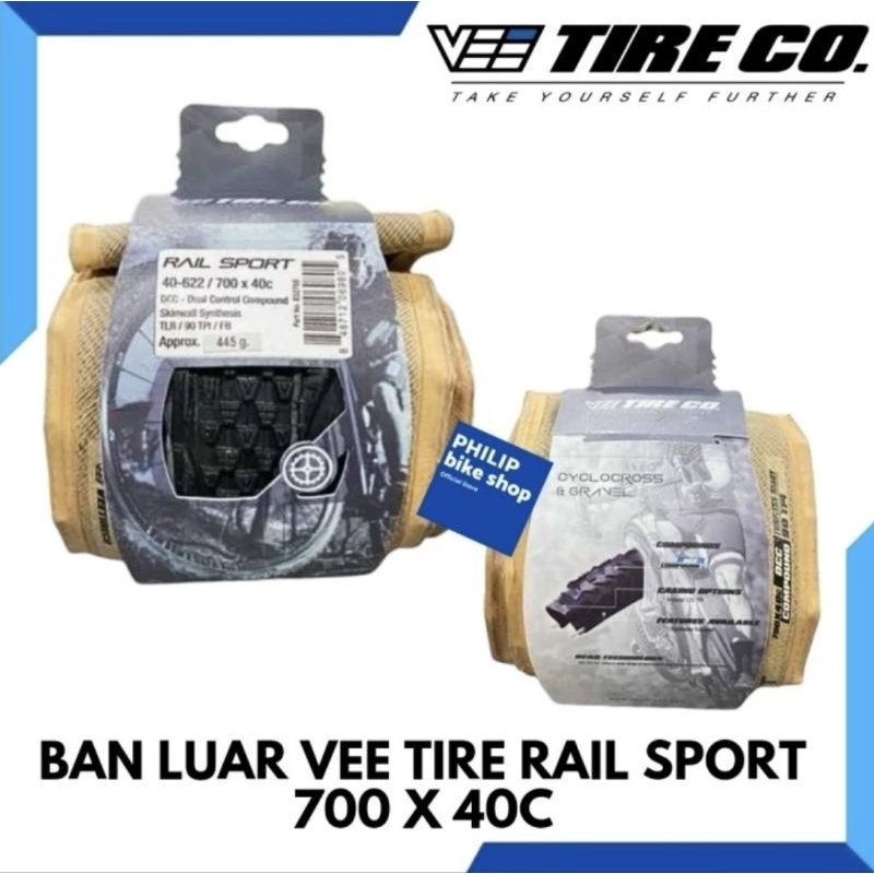 BAN LUAR SEPEDA 700 X 40C VEE TIRE RAIL SPORT SKINWALL