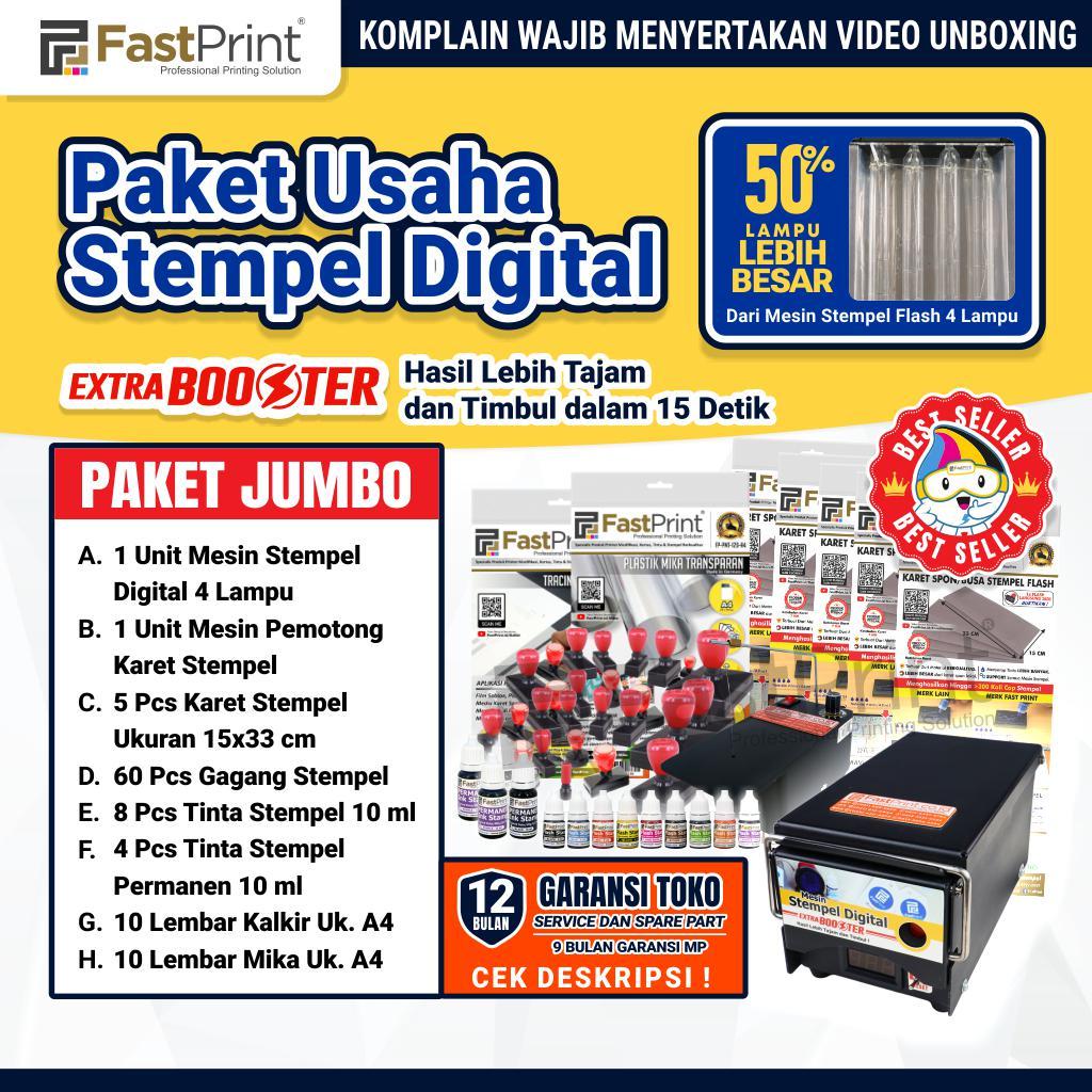 

Paket Jumbo Usaha Mesin Stempel Digital 4 Lampu Warna Lengkap