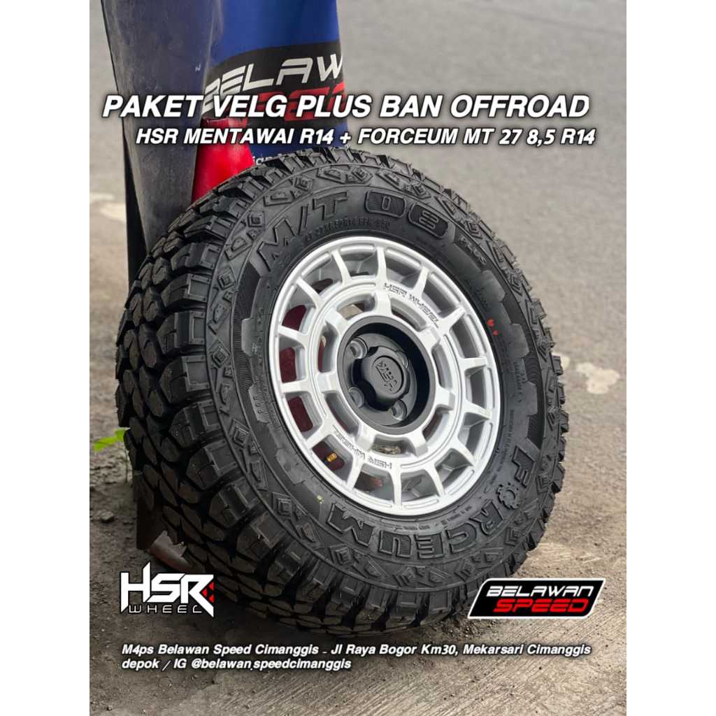 Paket Velg plus Ban Offroad Ring 14 Untuk L300 Carry Kijang Lgx Kotak Avanza Xenia - HSR MENTAWAI