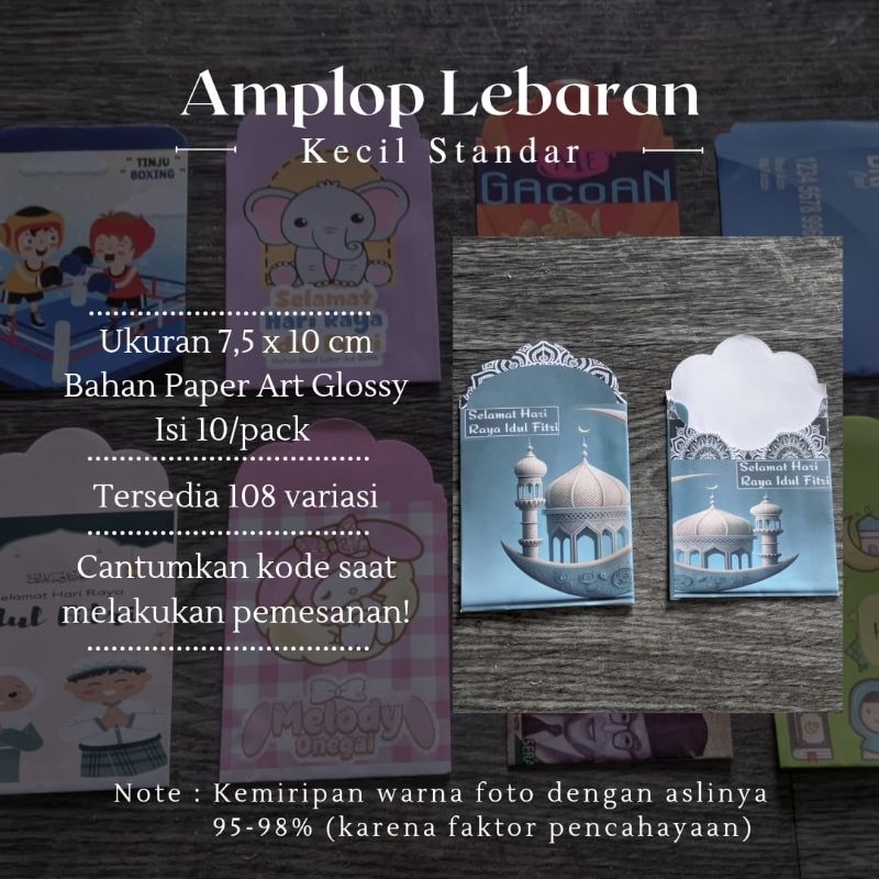 

Amplop Lebaran ATM - 1pack per motif (isi 10 pcs) sudah dilem