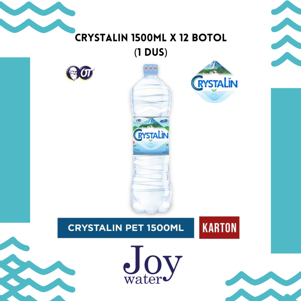 

Crystalin PH 8 Air Mineral 1500 ml x 12 Botol DUS Karton Crystaline