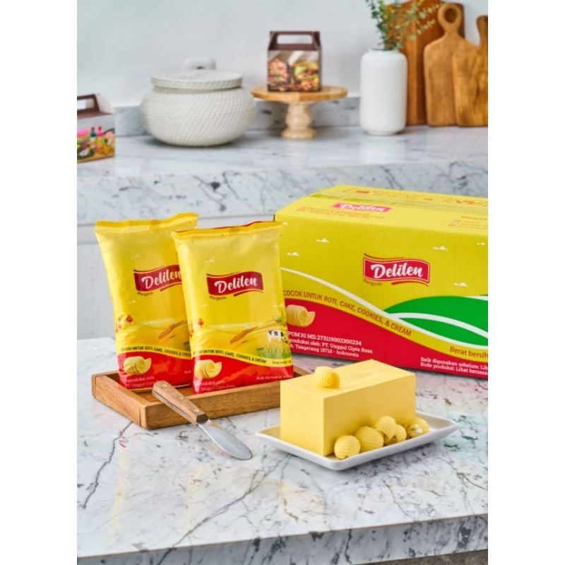 

Delilen buttermix 1kg, kartonan, isi 16kg