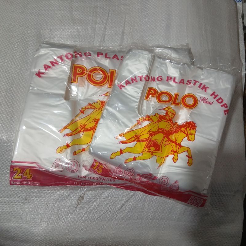 Kantong Plastik HDPE Bening Polo Ukuran 15 / 24