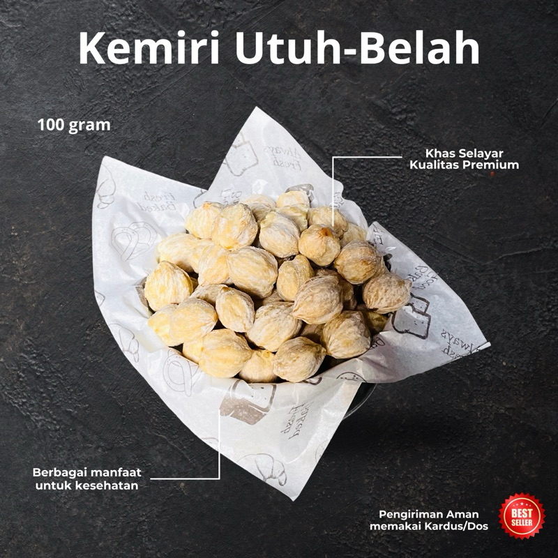 

Kemiri Utuh candlenut rempah dapur kualitas terbaik harga termurah 100gr